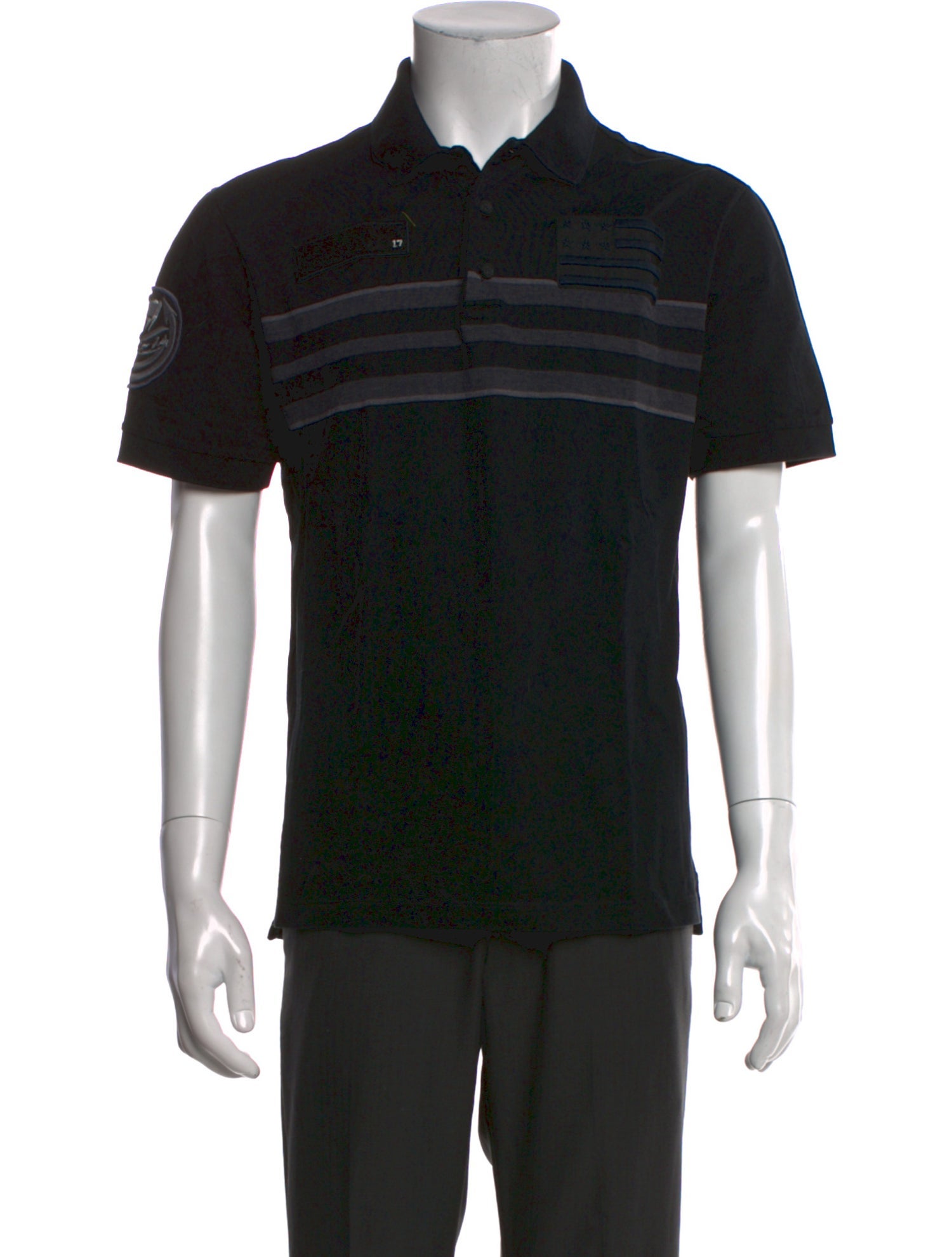 Givenchy Striped Crew Neck Polo Shirt