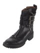 Givenchy Leather Whipstitch Trim Moto Boots