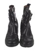 Givenchy Leather Whipstitch Trim Moto Boots