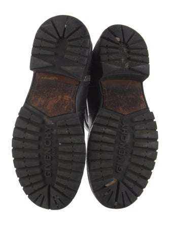 Givenchy Leather Whipstitch Trim Moto Boots