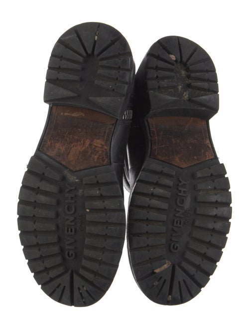 Givenchy Leather Whipstitch Trim Moto Boots