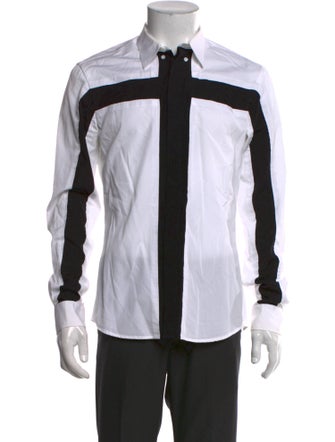 Givenchy Striped Long Sleeve Tuxedo Shirt