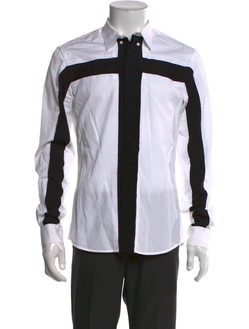 Givenchy Striped Long Sleeve Tuxedo Shirt