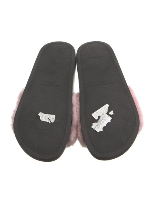 Givenchy Fur Colorblock Pattern Slides