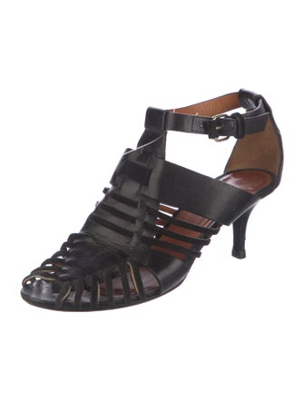 Givenchy Leather Cutout Accent Gladiator Sandals