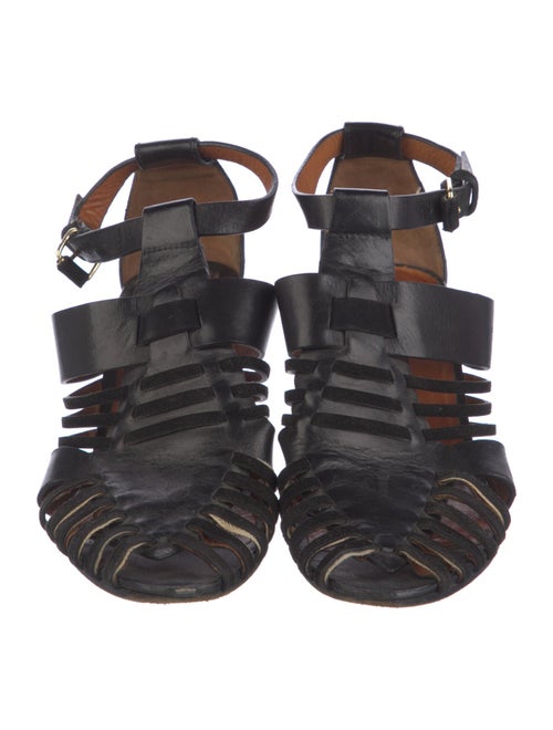 Givenchy Leather Cutout Accent Gladiator Sandals