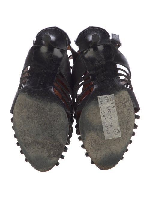 Givenchy Leather Cutout Accent Gladiator Sandals