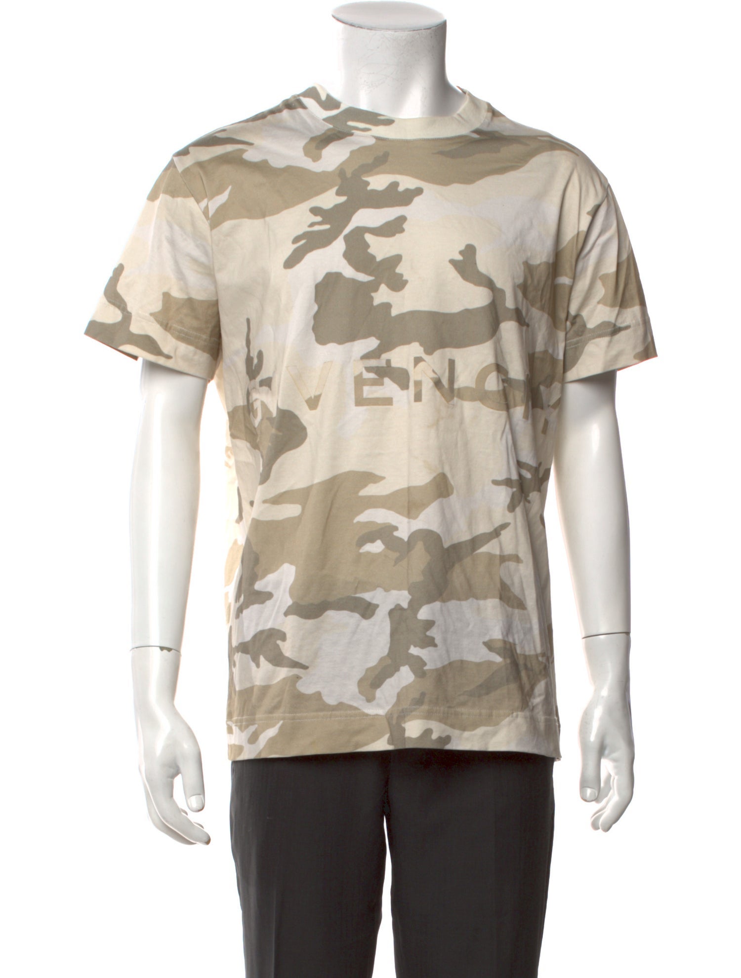 Givenchy Camouflage Print Crew Neck T-Shirt