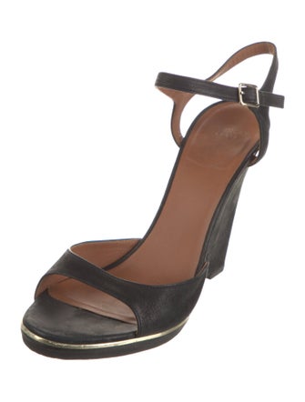 Givenchy Suede Keyhole Accent Sandals