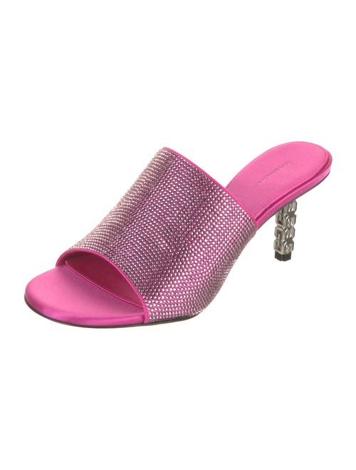 Givenchy Satin Crystal Embellishments Slides