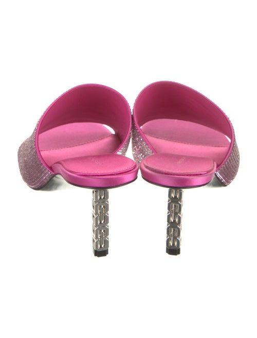 Givenchy Satin Crystal Embellishments Slides