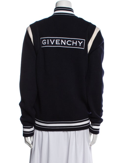 Givenchy Wool Colorblock Pattern Bomber Jacket