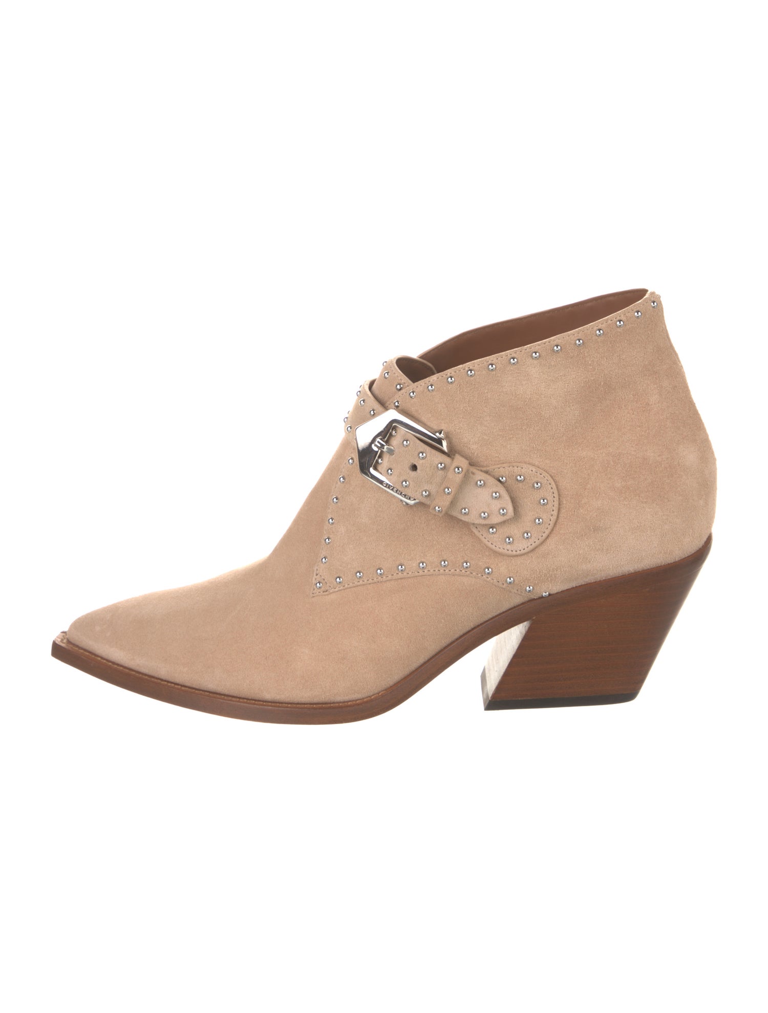 Givenchy Suede Studded Accents Western Boots