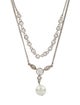 Givenchy Faux Pearl & Crystal Double Strand Collar Necklace