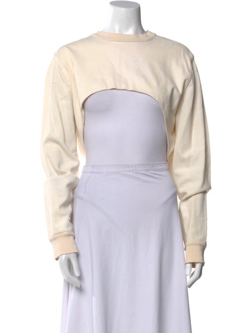 Givenchy Crew Neck Long Sleeve Crop Top