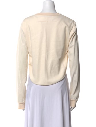 Givenchy Crew Neck Long Sleeve Crop Top