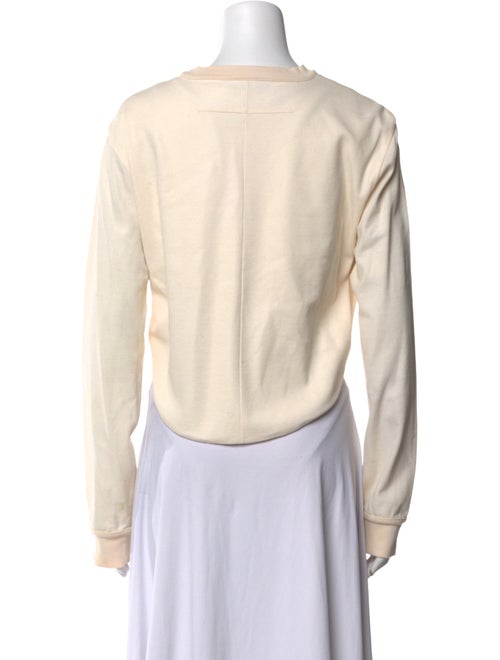 Givenchy Crew Neck Long Sleeve Crop Top