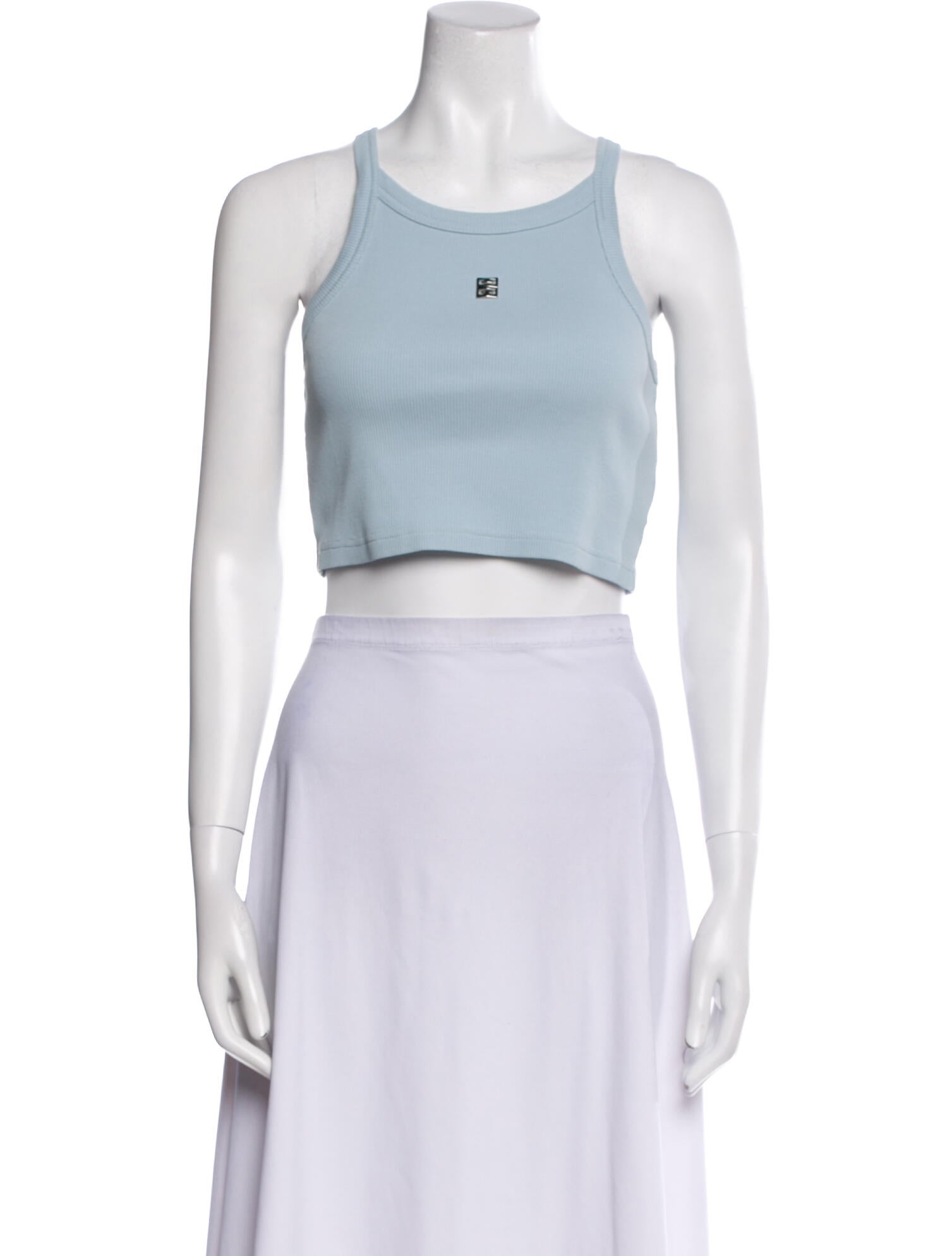 Givenchy Scoop Neck Sleeveless Crop Top