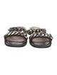 Givenchy Leather Chain-Link Accents Slides