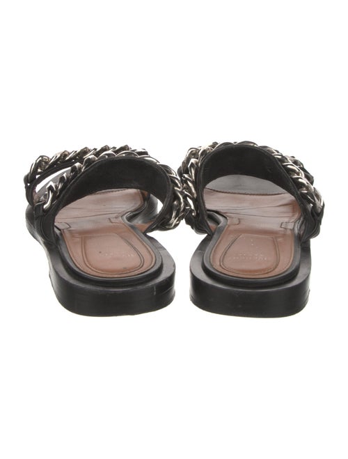 Givenchy Leather Chain-Link Accents Slides