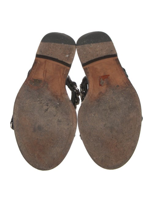 Givenchy Leather Chain-Link Accents Slides