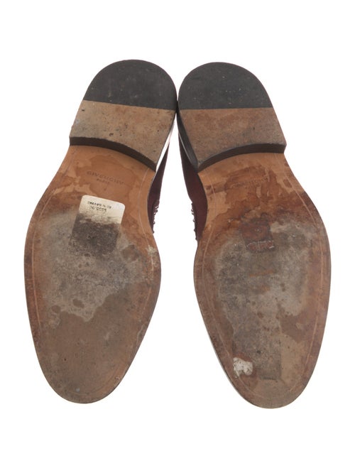 Givenchy Suede Colorblock Pattern Combat Boots