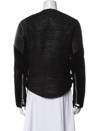 Givenchy Tweed Pattern Biker Jacket