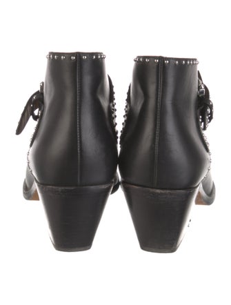 Givenchy Leather Studded Accents Western Boots