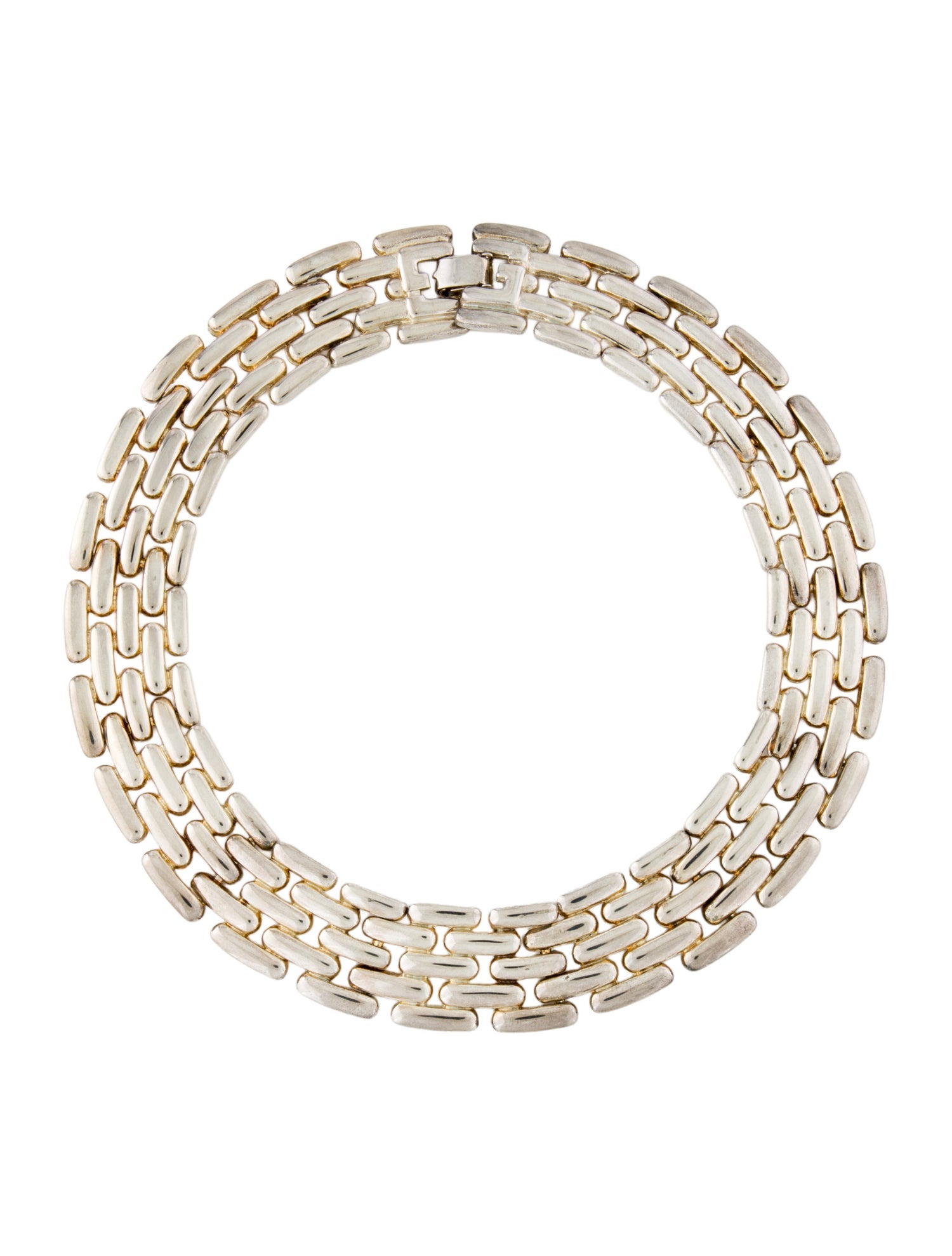 Givenchy Vintage Panther Link Collar Necklace