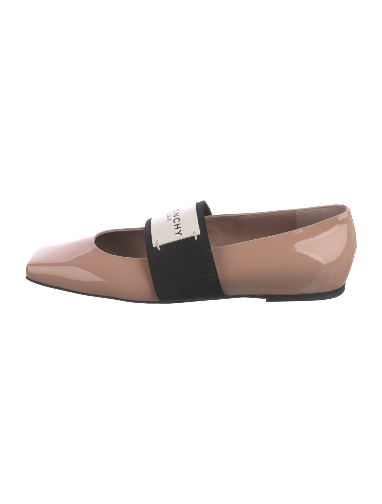 Givenchy Patent Leather Colorblock Pattern Mary Jane Flats