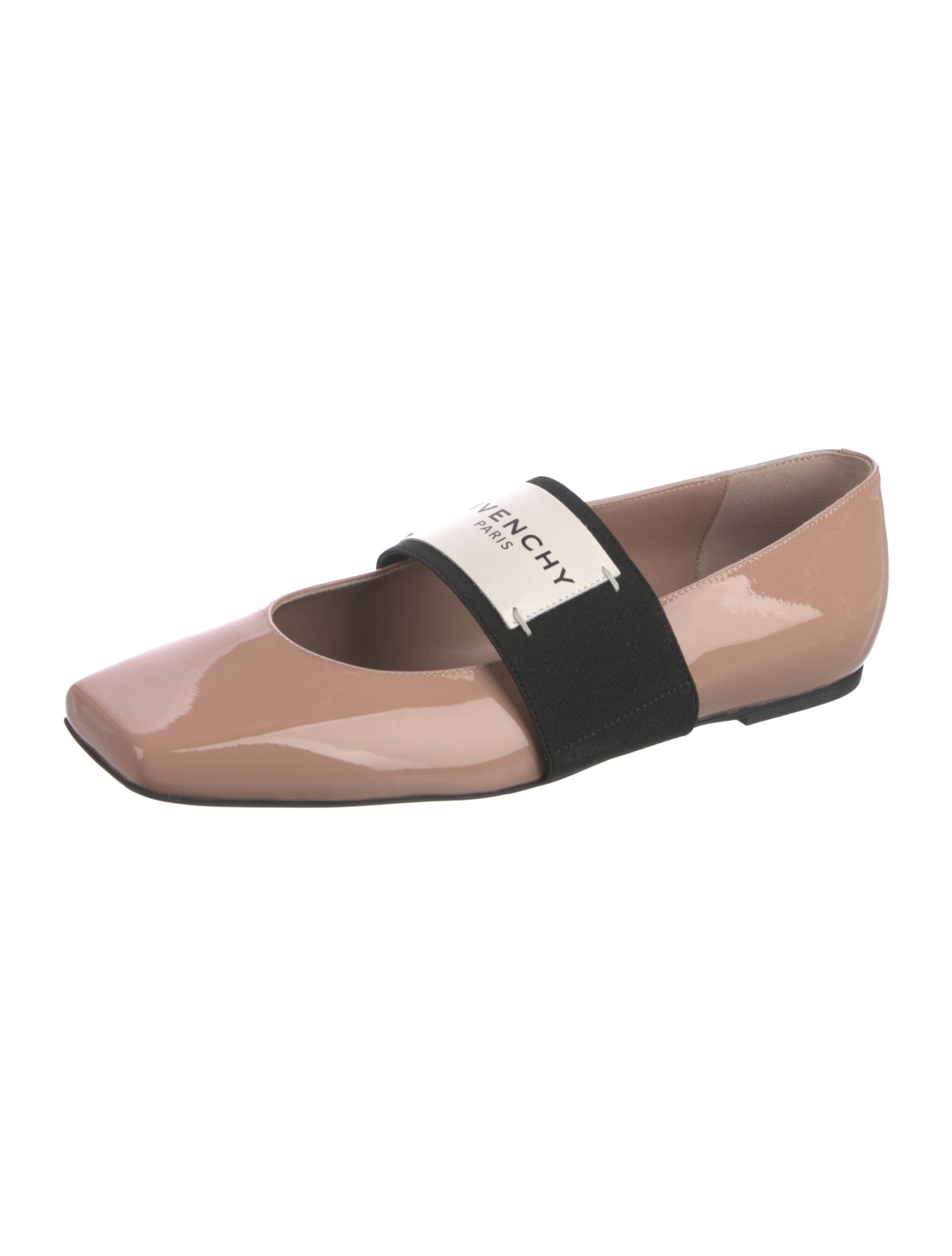 Givenchy Patent Leather Colorblock Pattern Mary Jane Flats