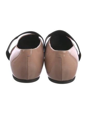 Givenchy Patent Leather Colorblock Pattern Mary Jane Flats