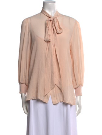 Givenchy Silk V-Neck Blouse