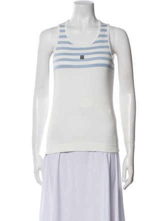 Givenchy Striped Scoop Neck Top