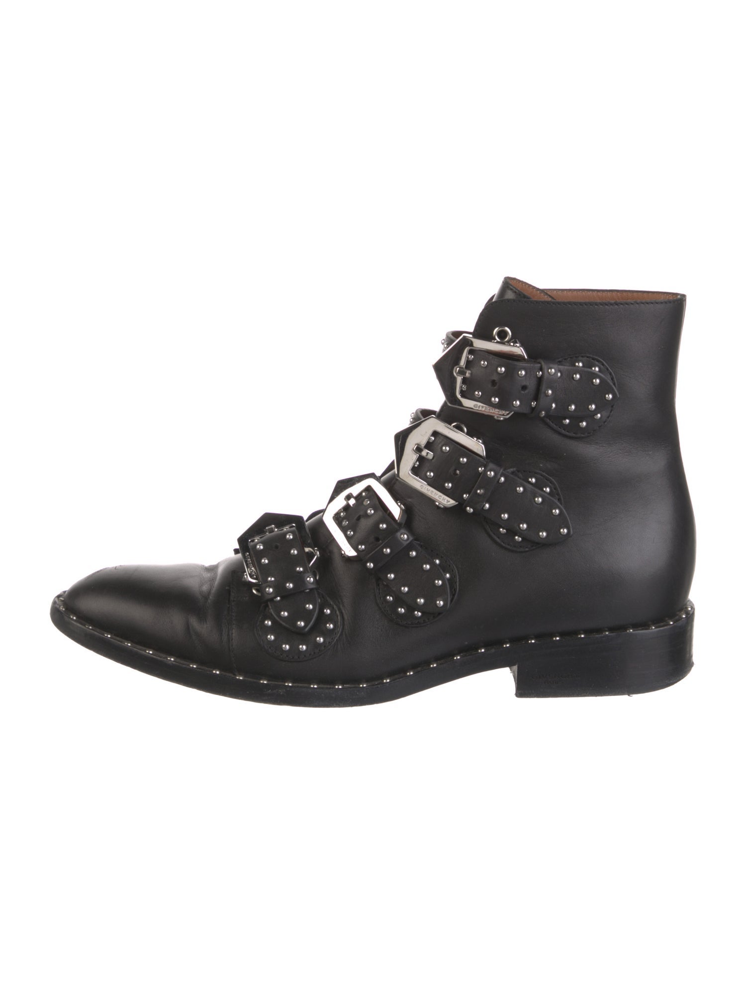 Givenchy Leather Studded Accents Combat Boots