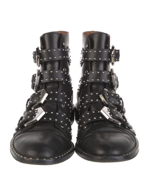 Givenchy Leather Studded Accents Combat Boots