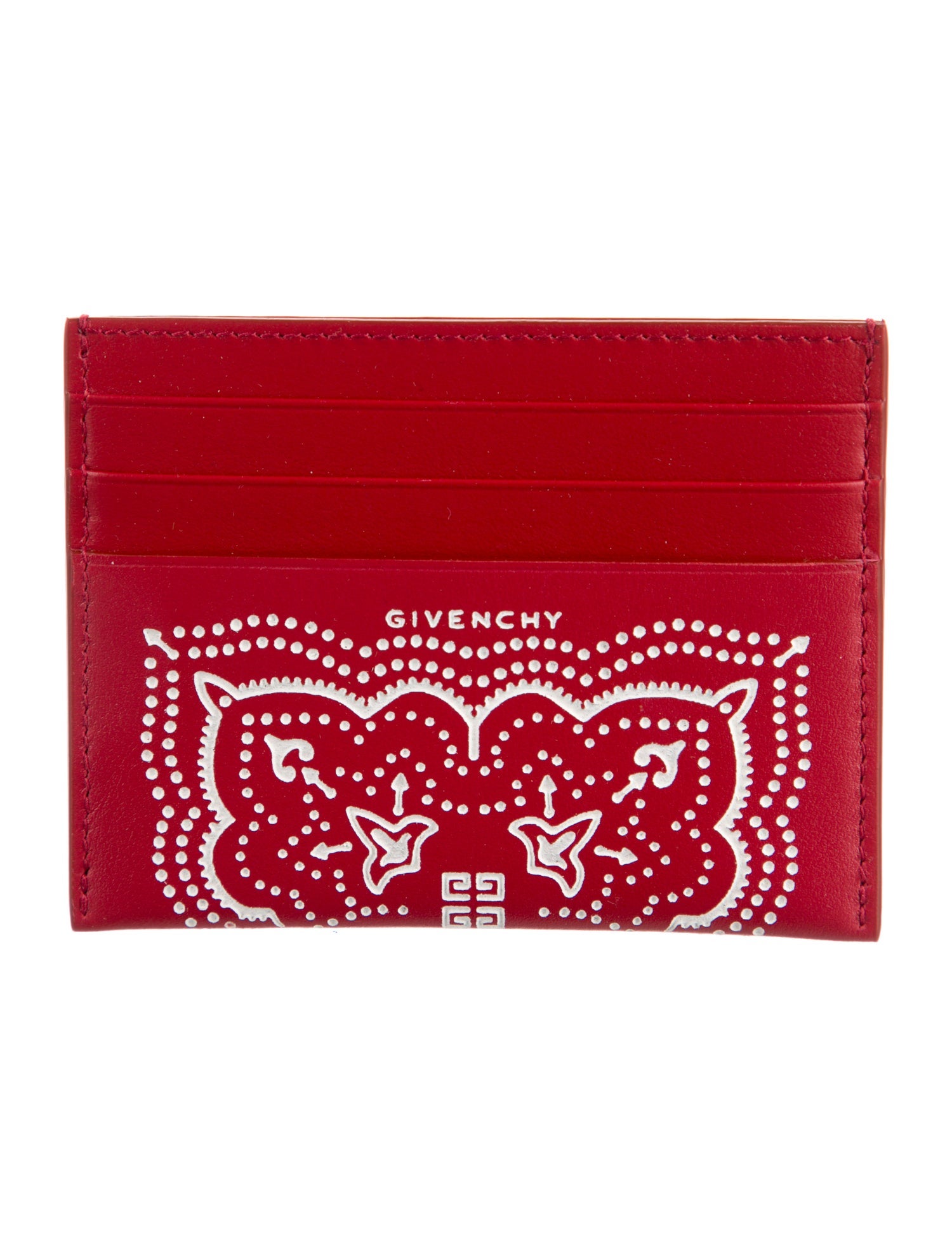 Givenchy Leather Printed Card Holder w/ Tags