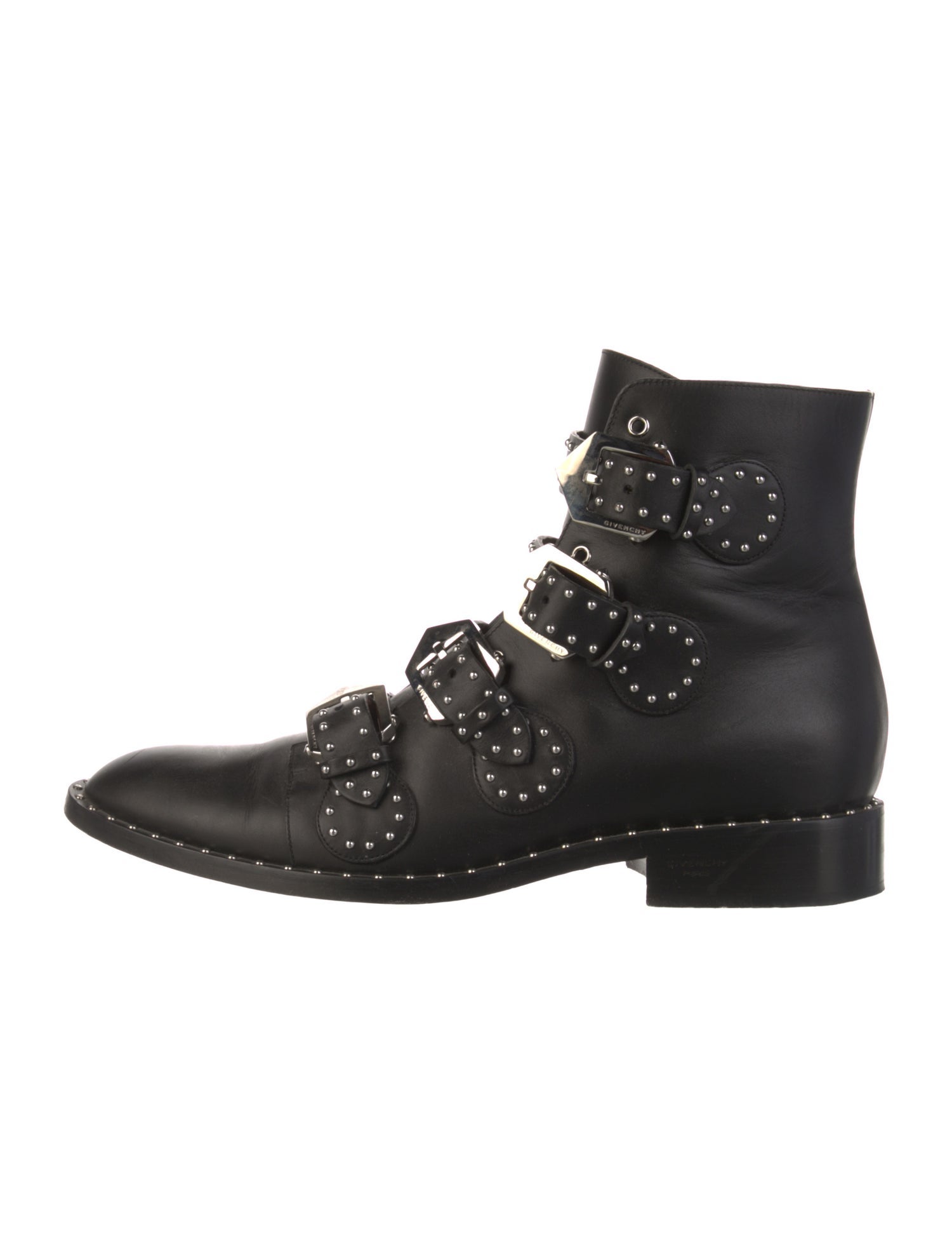 Givenchy Leather Studded Accents Combat Boots