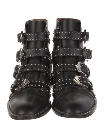 Givenchy Leather Studded Accents Combat Boots