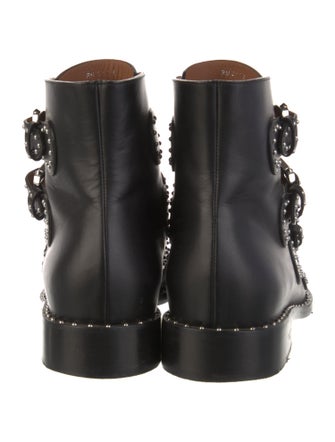 Givenchy Leather Studded Accents Combat Boots