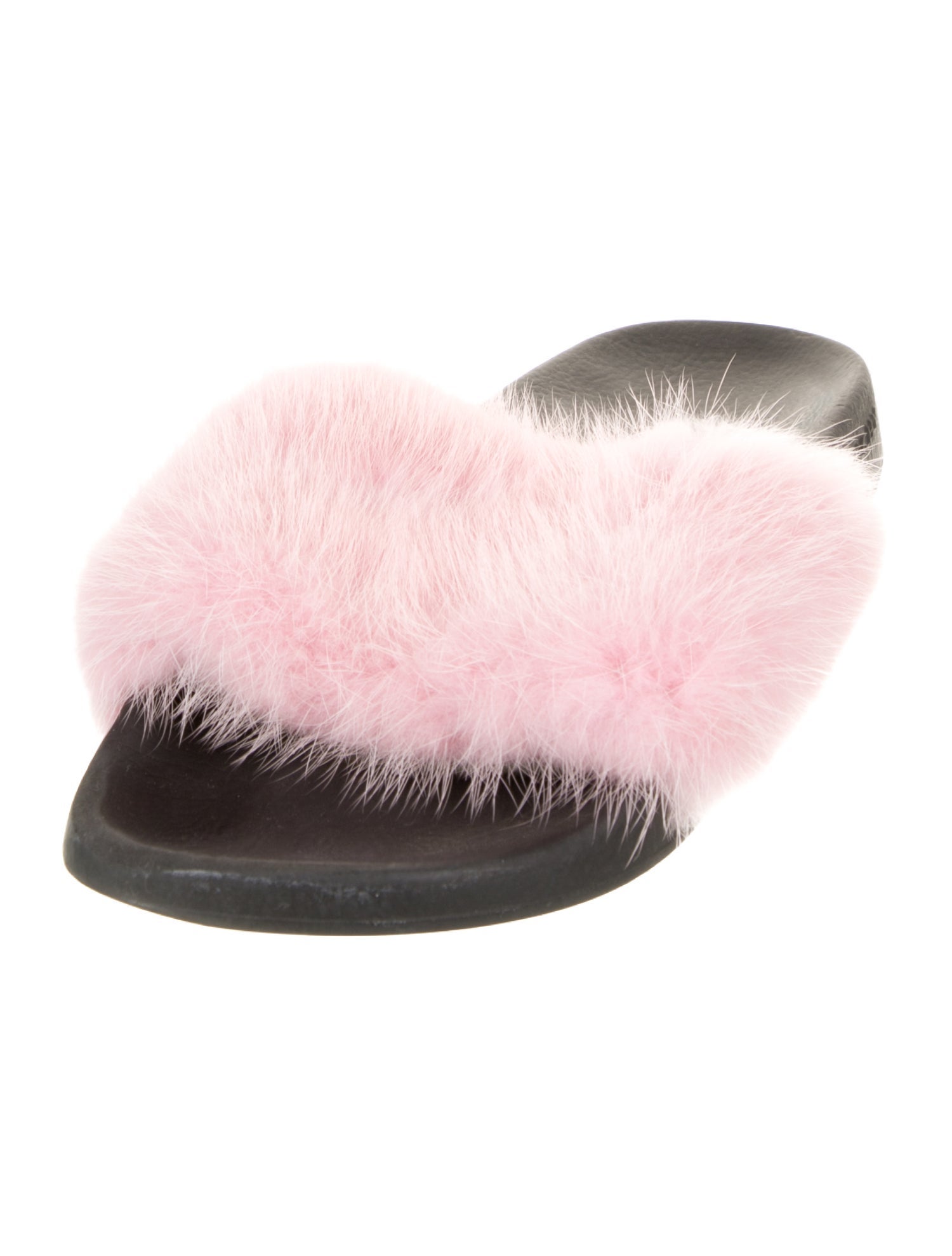 Givenchy Fur Fur Trim Slides