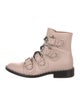 Givenchy Leather Colorblock Pattern Combat Boots