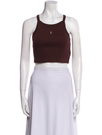 Givenchy Scoop Neck Sleeveless Crop Top