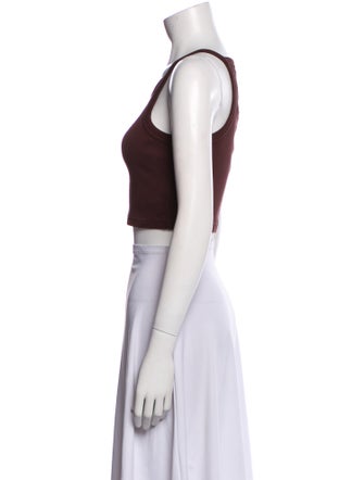 Givenchy Scoop Neck Sleeveless Crop Top