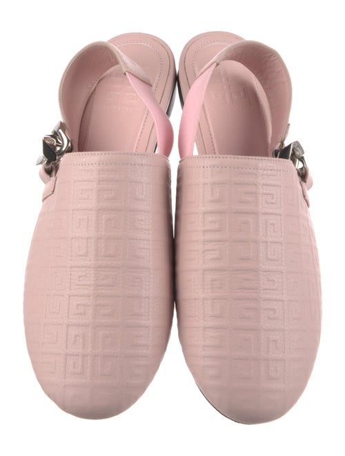 Givenchy Leather Chain-Link Accents Slingback Flats