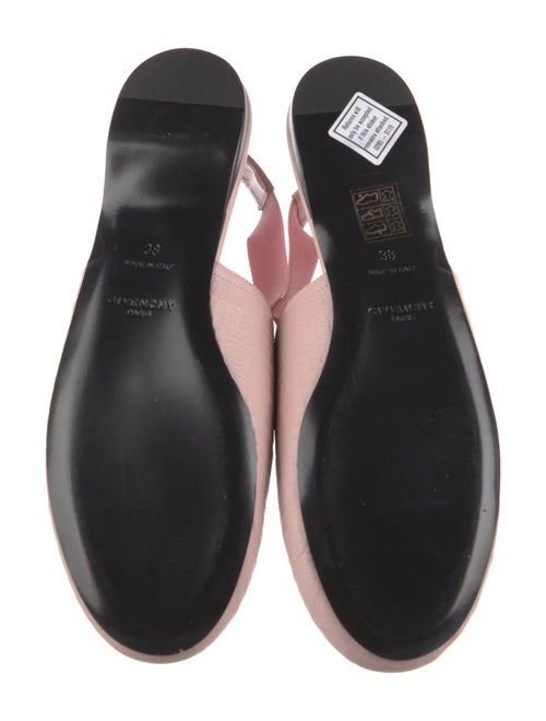 Givenchy Leather Chain-Link Accents Slingback Flats
