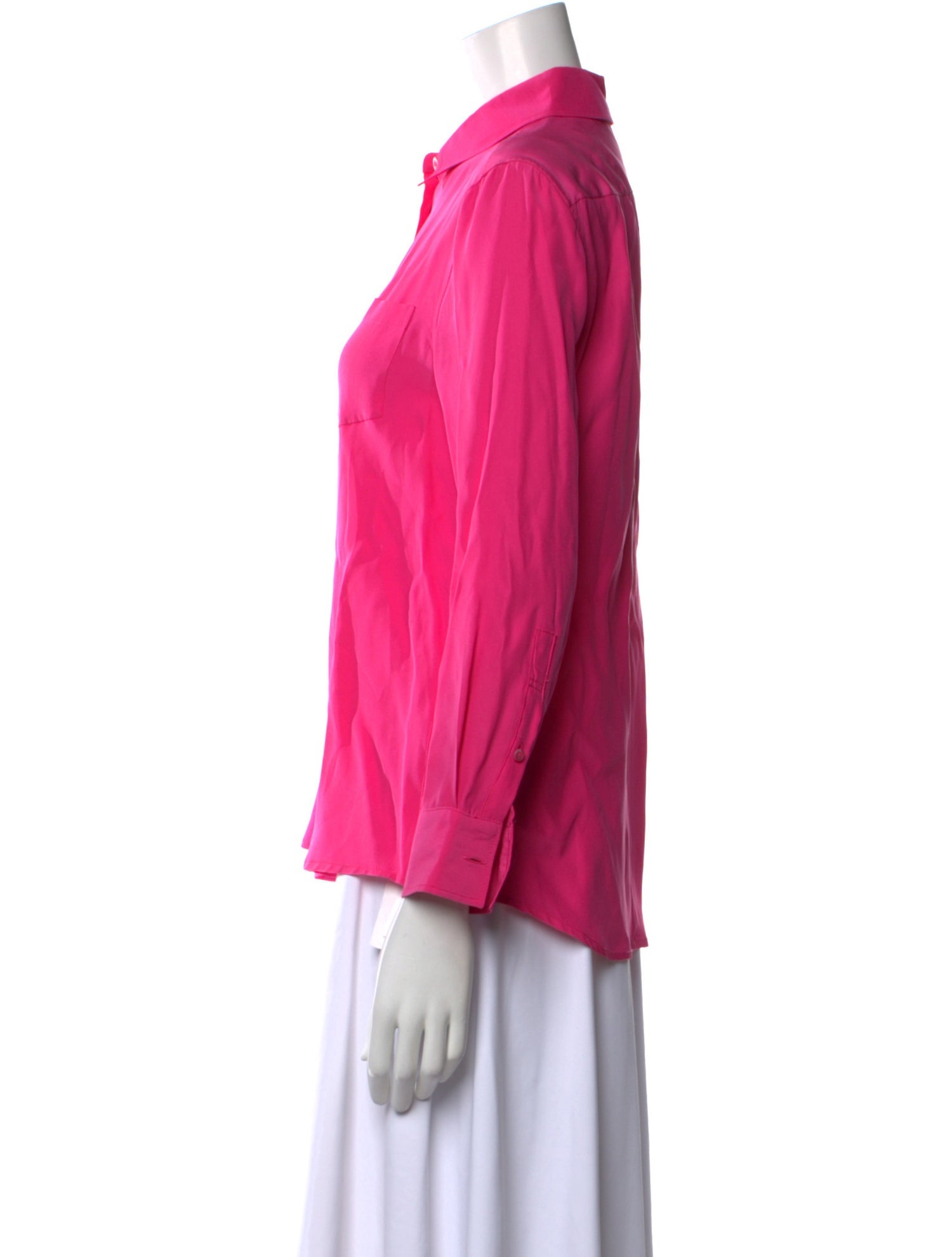 Givenchy Silk Long Sleeve Button-Up Top