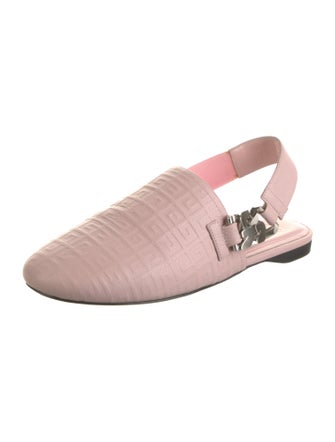 Givenchy Leather Chain-Link Accents Slingback Flats