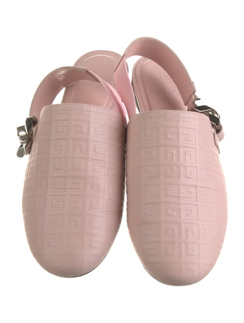 Givenchy Leather Chain-Link Accents Slingback Flats