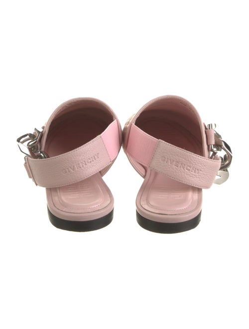 Givenchy Leather Chain-Link Accents Slingback Flats